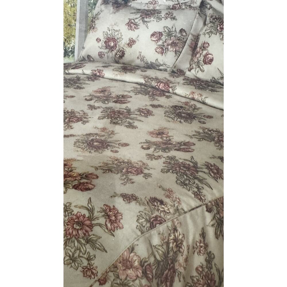 Vintage Katherine Simply Shabby Chic BLUSH BEAUTY Rose Floral Duvet Cover - TWIN